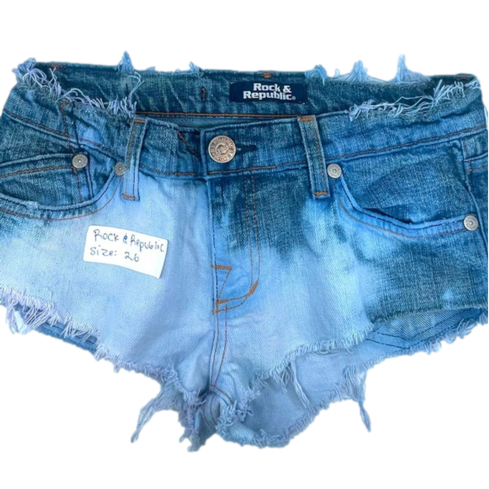 Rock & Republic size 25. Upcycled denim shorts.